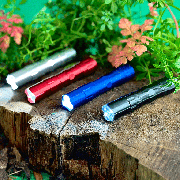 Metal mini torch for kids' reading and adventure, durable and fun party bag filler