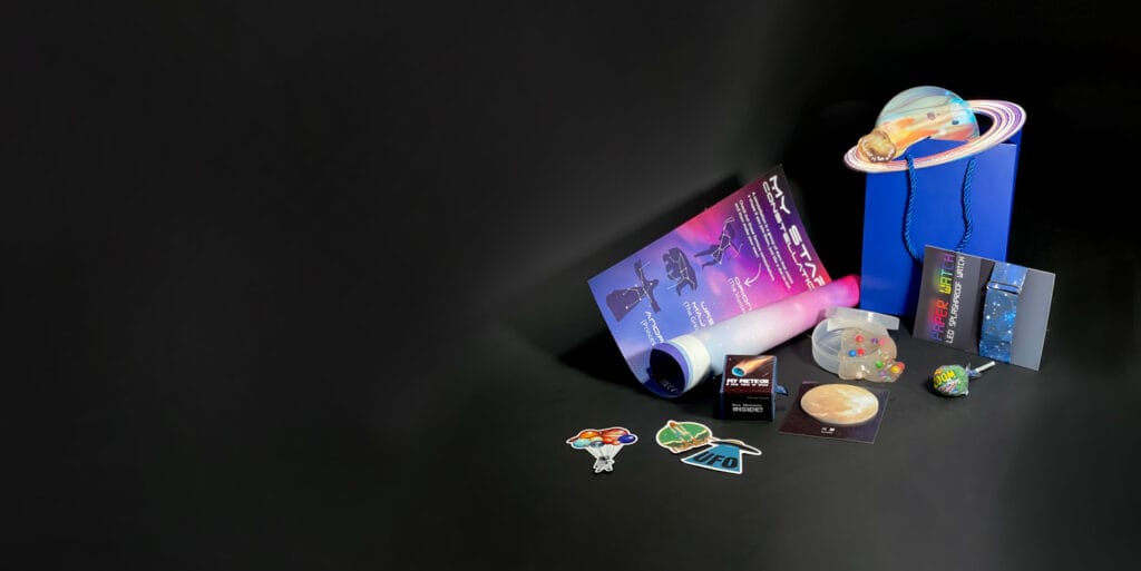 Space party bag fillers.