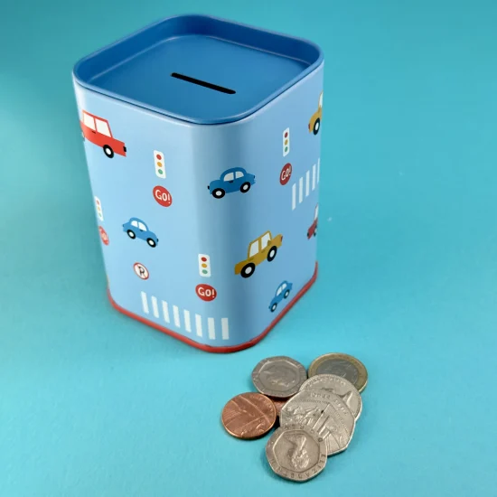transport money box with coins