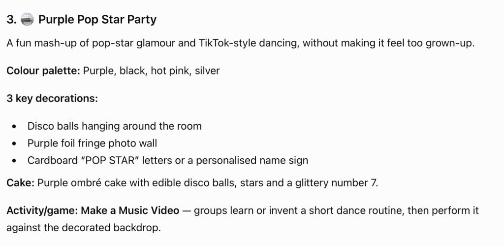7-year-old girl party theme ideas