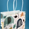 elephants and giraffe paper party bag