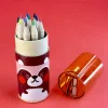 animal colour pencils lid with sharpener